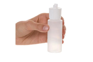 2 Oz. Natural Plastic Bottles With White Flip-Top Caps (Pack Of 6)