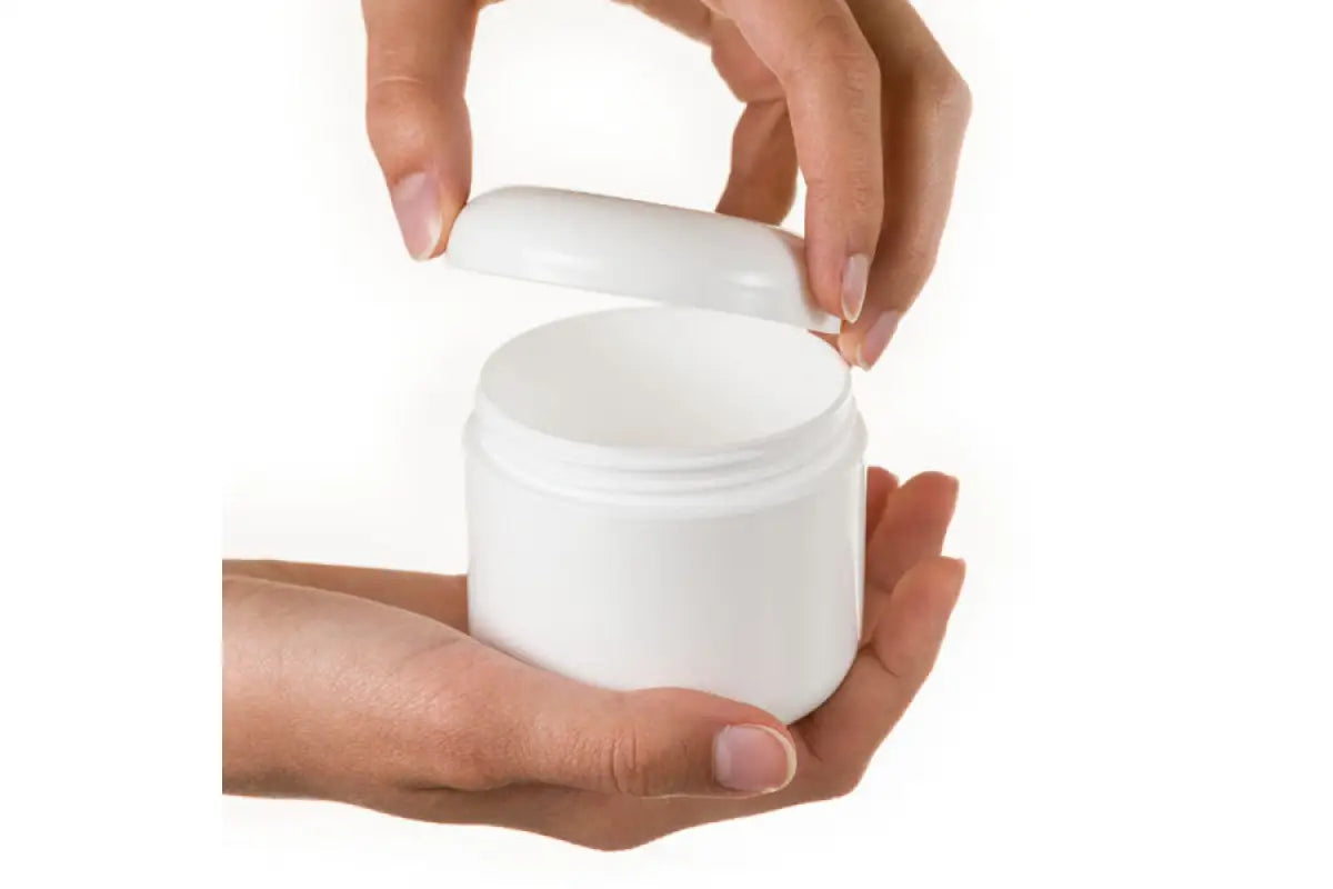 4 oz. Straight-Sided Plastic Salve Container with Smooth Lid