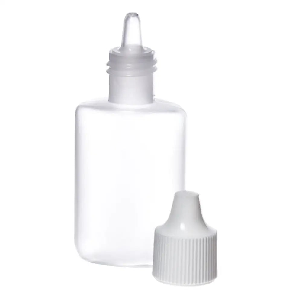 1/2 oz. Oval, Natural, Plastic Dropper Bottles (Pack of 6)