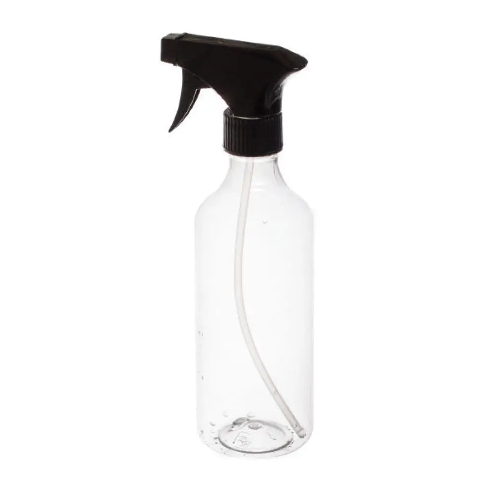 16 Oz. Plastic Bottle With Black Trigger Sprayer Clear