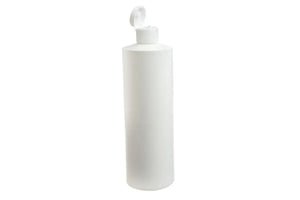 16 oz. White Plastic Bottle with Snap-top Cap