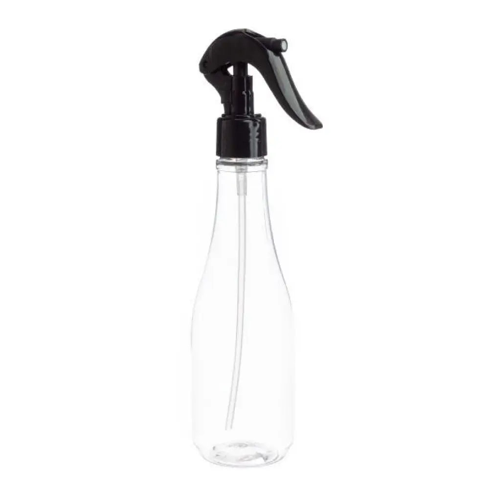 8 oz. Clear PET Plastic Woozy Bottle with Black Trigger Sprayer