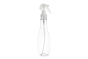 8 oz. Clear PET Plastic Woozy Bottle with Natural Trigger Sprayer