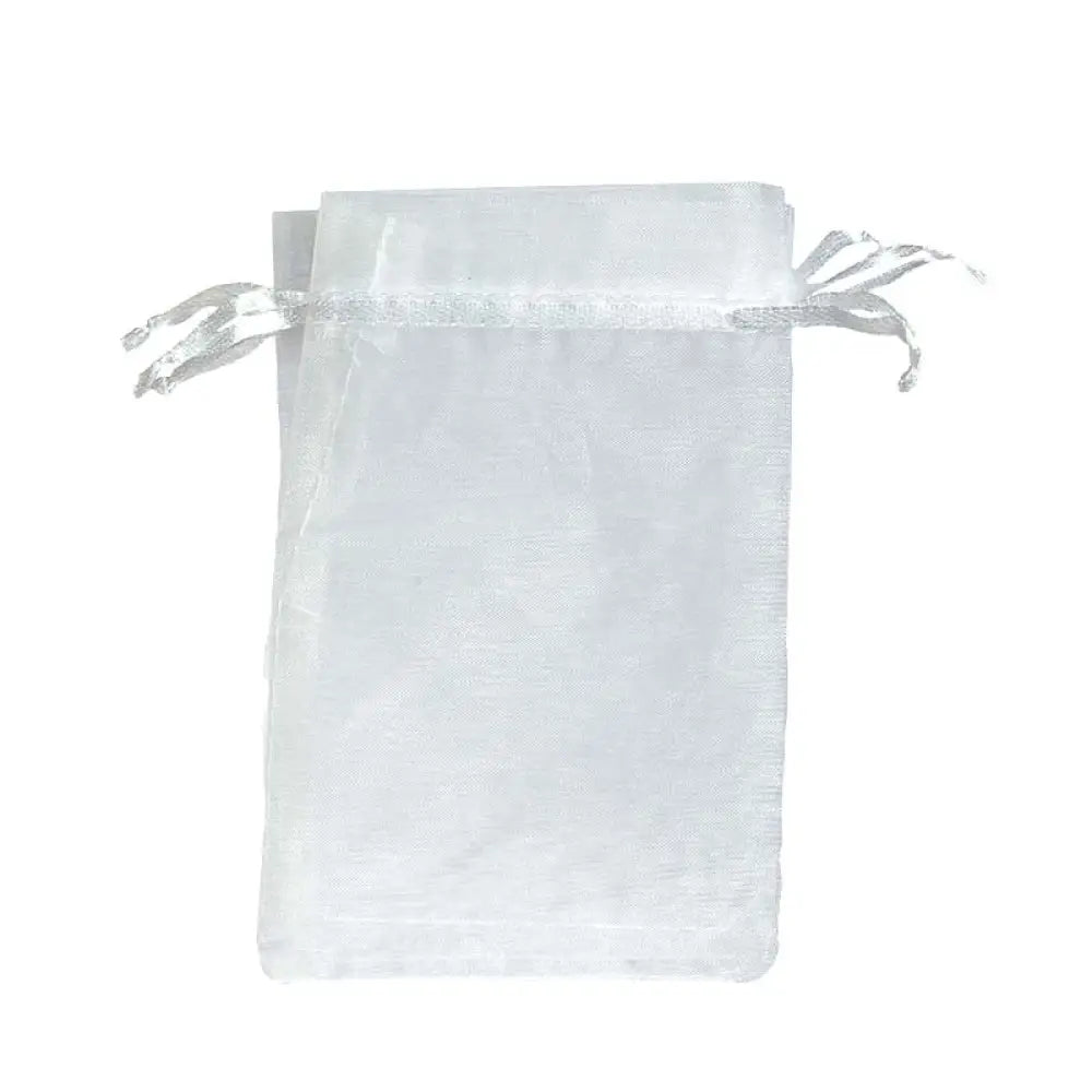 6 X 4 Organza Gift Bags (Pack Of 10) White