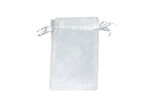 6 X 4 Organza Gift Bags (Pack Of 10) White