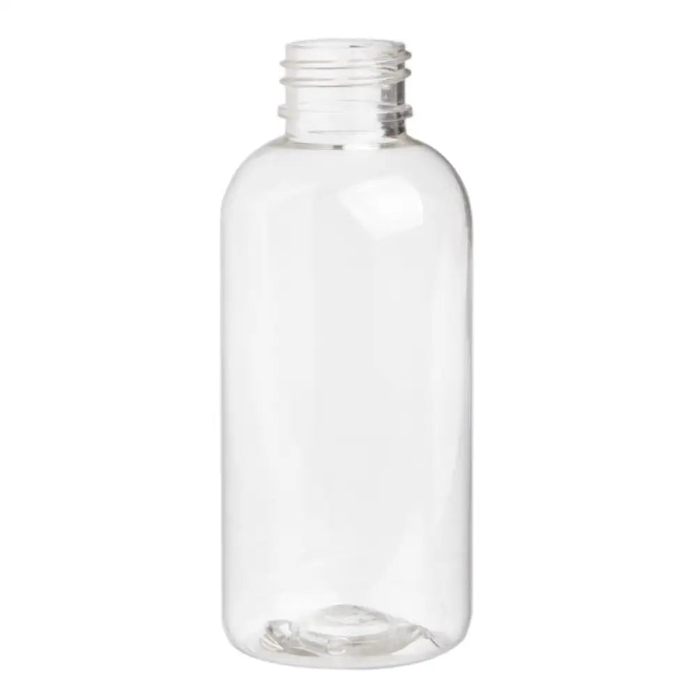 4 oz. Clear PET Boston Round Plastic Bottle (24-410 Neck Size)