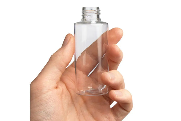 8oz Clear PET Plastic Cylinder Bottle 24-410 - Liquid Bottles LLC