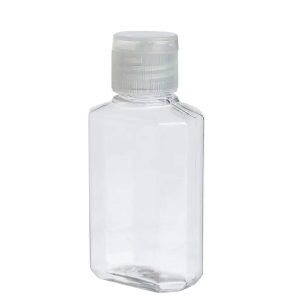 2 Oz. Clear Octagon Plastic Bottle With Natural Snap-Top Cap