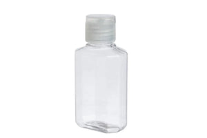 2 Oz. Clear Octagon Plastic Bottle With Natural Snap-Top Cap