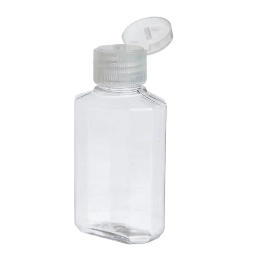 2 oz. Clear Octagon Plastic Bottle with Natural Snap-Top Cap