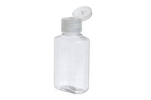 2 oz. Clear Octagon Plastic Bottle with Natural Snap-Top Cap