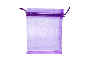 7 X 5 Organza Gift Bags (Pack Of 10) Purple