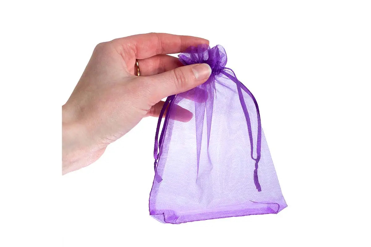 7 X 5 Organza Gift Bags (Pack Of 10) Purple