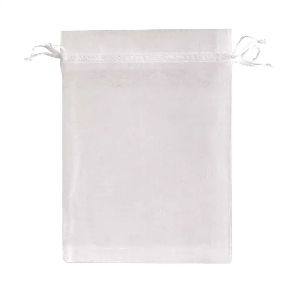 7 X 5 Organza Gift Bags (Pack Of 10) White