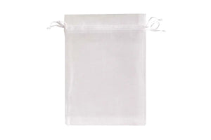 7 X 5 Organza Gift Bags (Pack Of 10) White