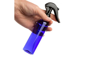 4 Oz. Blue Plastic Bottle With Black Trigger Sprayer