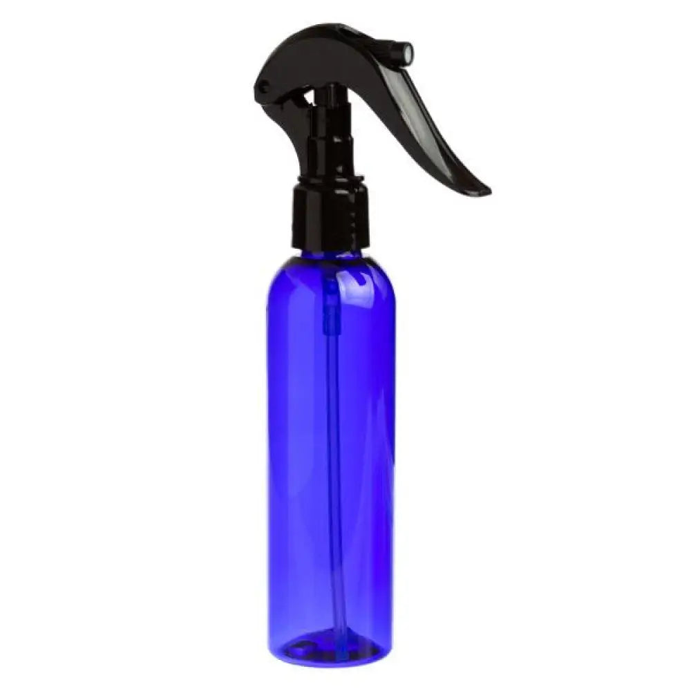4 oz. Blue Plastic Bottle with Black Trigger Sprayer