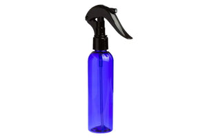 4 oz. Blue Plastic Bottle with Black Trigger Sprayer