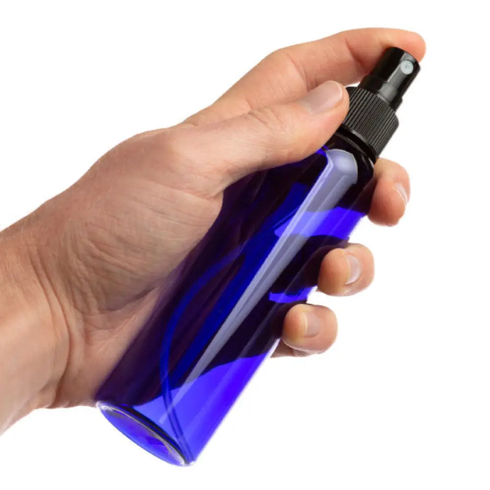 4 Oz. Blue Plastic Bottle With Black Misting Sprayer