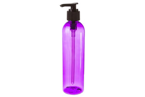 8 oz. Purple Plastic Bottle with Black Pump