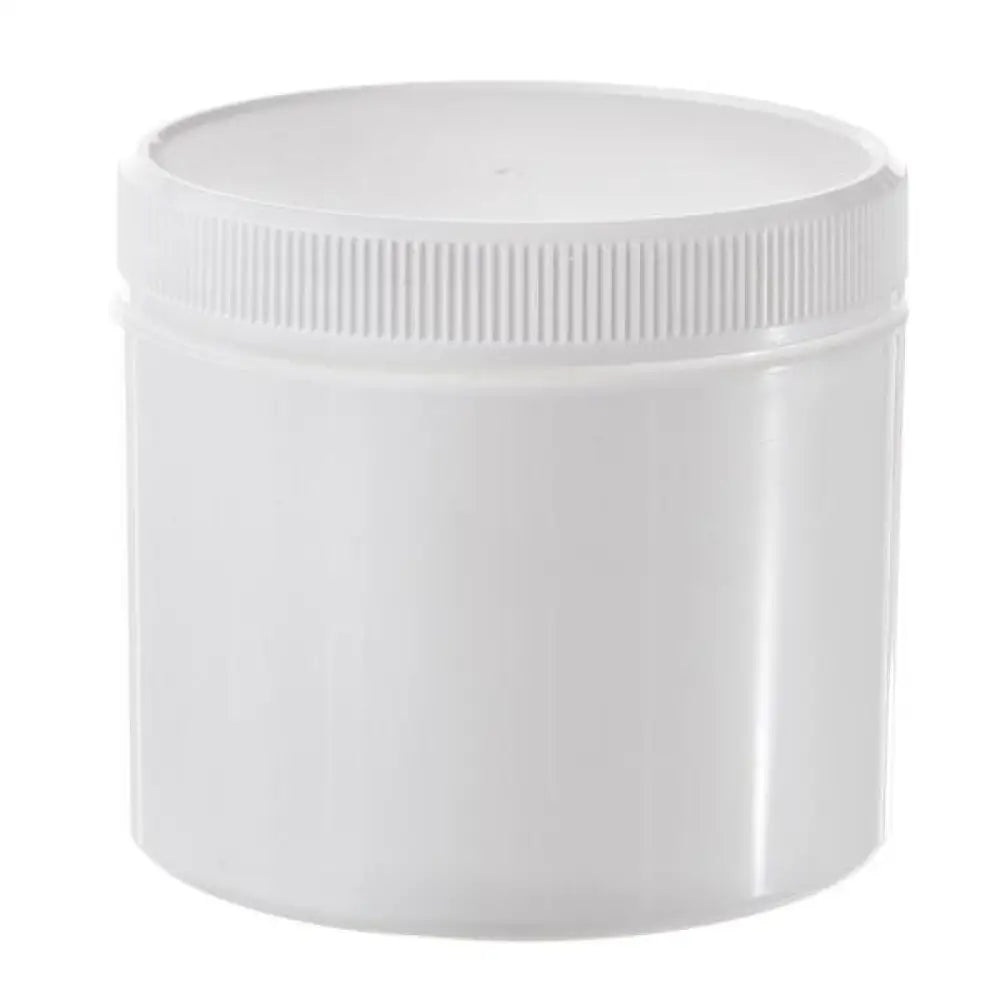 4 oz. Straight-Sided Plastic Salve Container with Ribbed Lid