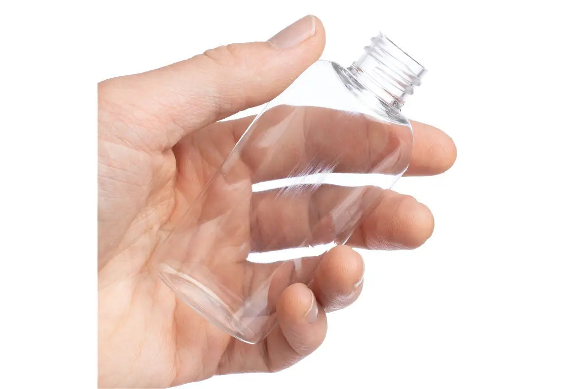 2 oz. Clear PET Plastic Cosmo Oval Bottle (20-410 Neck Size)