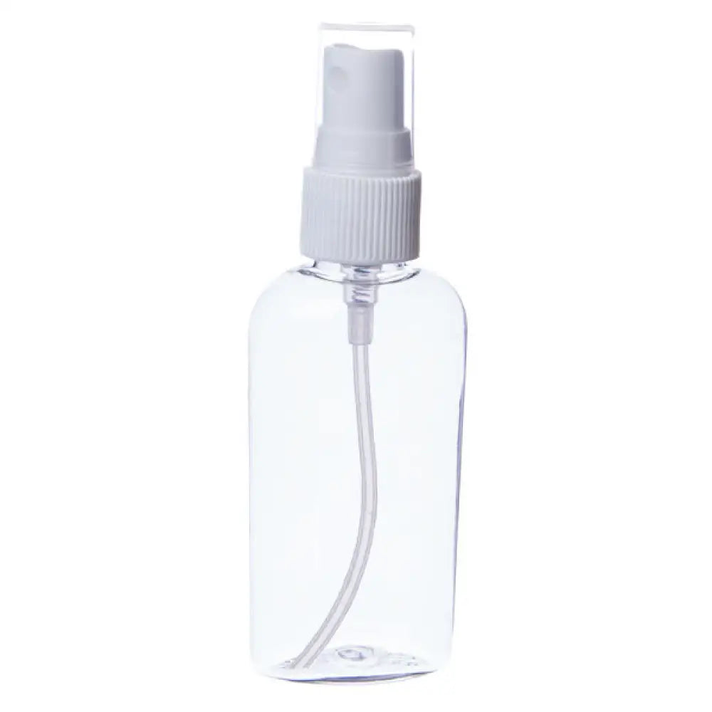 2 oz. Clear Plastic Oval Bottle with White Misting Sprayer