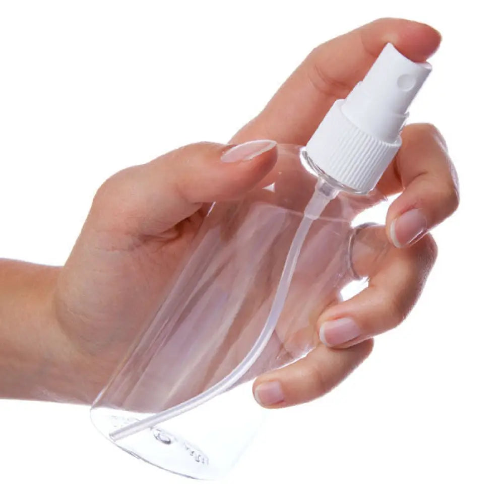 4 oz. Clear Plastic Oval Bottle with White Misting Sprayer