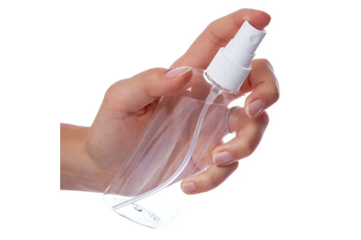 4 oz. Clear Plastic Oval Bottle with White Misting Sprayer