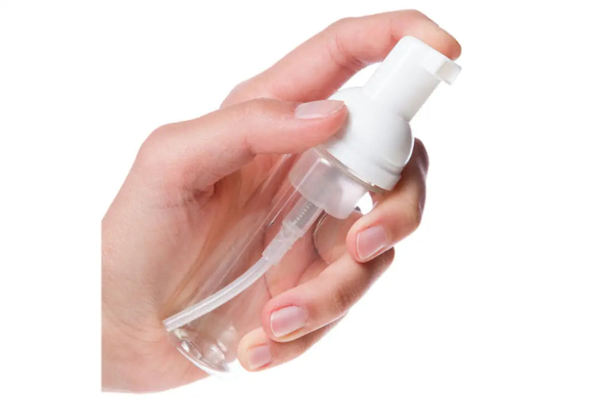 50 ml Clear Handheld Foamer Bottle with White Fingertip Pump
