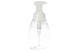8 oz. Clear Plastic Oval Bottle with Natural Foamer Pump