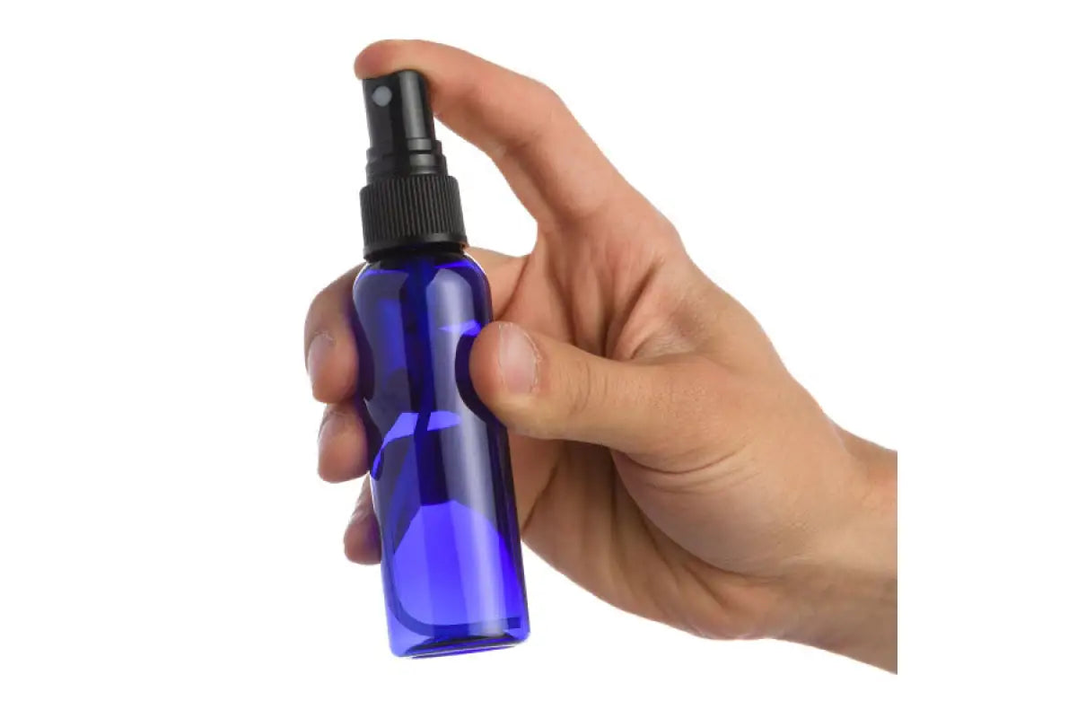 2 oz. Blue PET Plastic Bullet Bottle (20-410 Neck Size) - AromaTools®