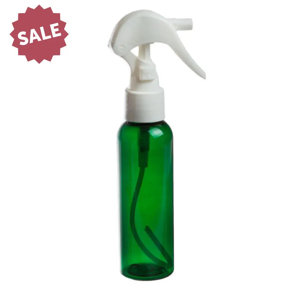 2 Oz. Green Plastic Bottle With White Trigger Sprayer