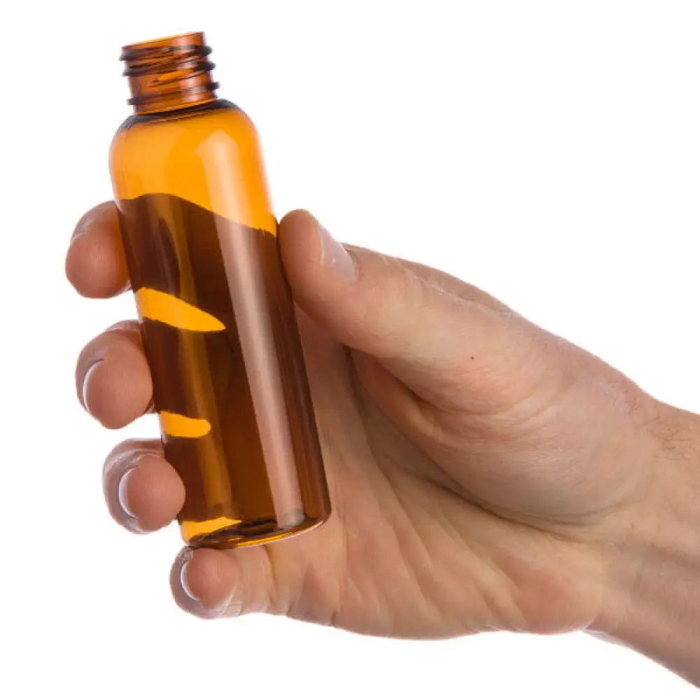 2 Oz. Amber Pet Plastic Bullet Bottle (20-410 Neck Size)