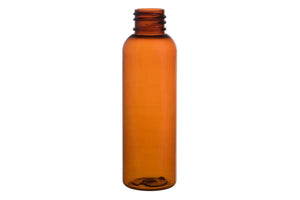 2 oz. Amber PET Plastic Bullet Bottle (20-410 Neck Size)