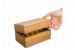 Mini Bamboo Essential Oils Box (Holds 15 Vials)