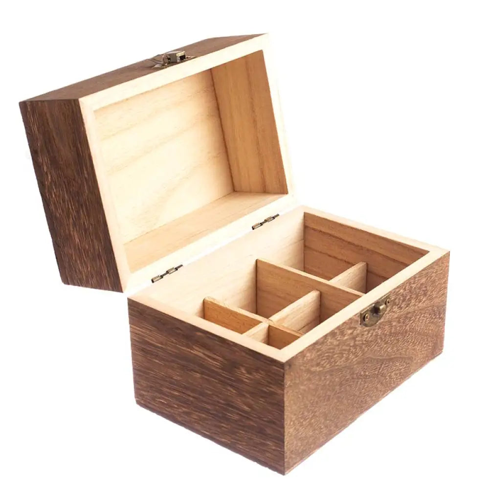 Feathergrain Wood Essential Oils Box (Holds 6 Vials)
