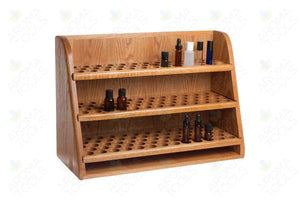 Premium 3-Shelf Handcrafted Oak Storage And Display Rack (Holds 151 Vials)