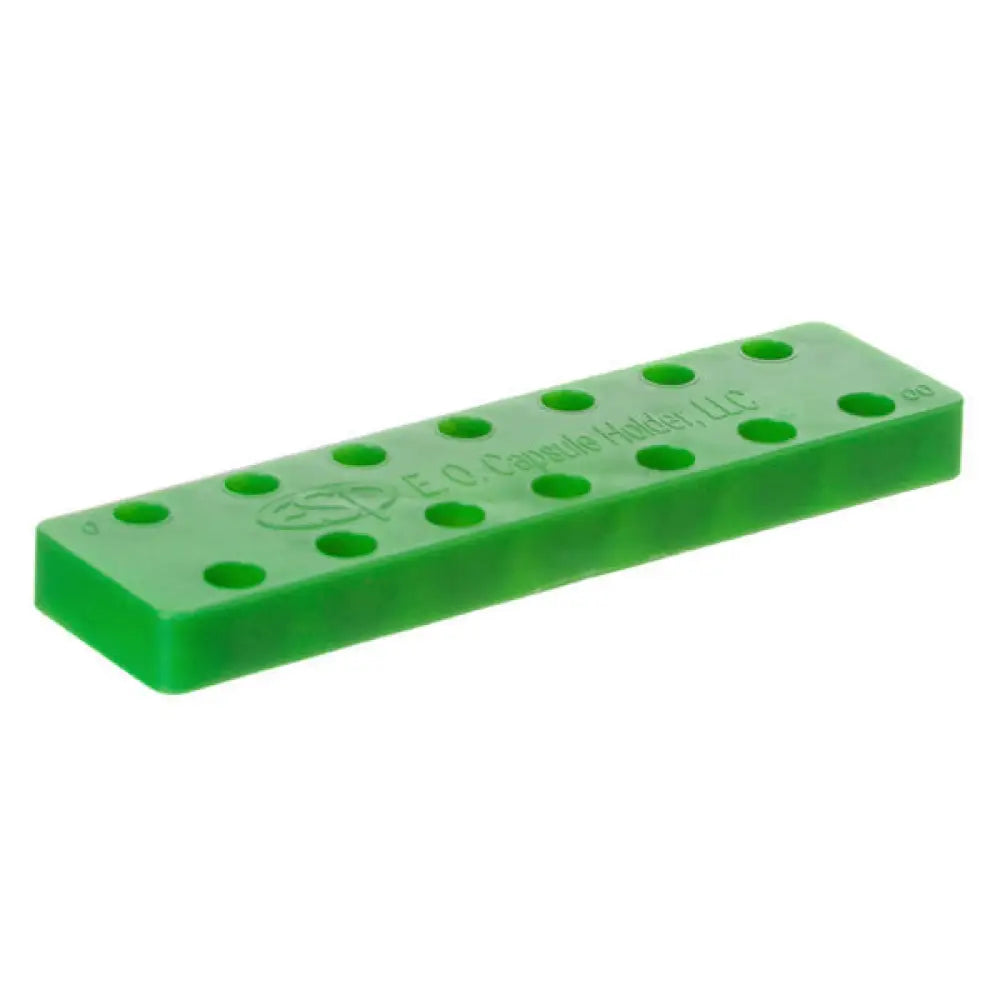 Magnetic Plastic Capsule Holder (14 Slots/2 Sizes) Green
