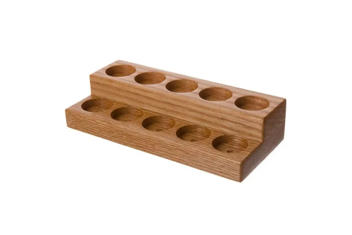 Mini 2-Tier Oak Display Riser (Holds 10 Vials)