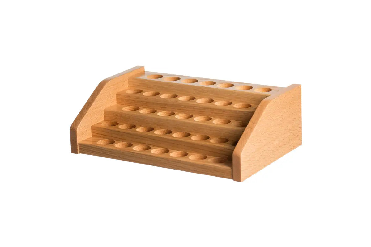 5-Tier Oak Display Riser (Holds 37 Vials)
