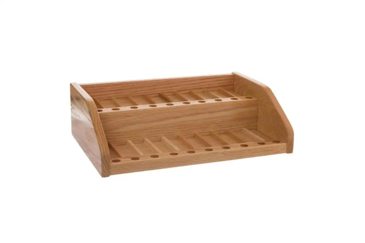 Oak Retail Display and Sample Rack (Holds 80 Vials)