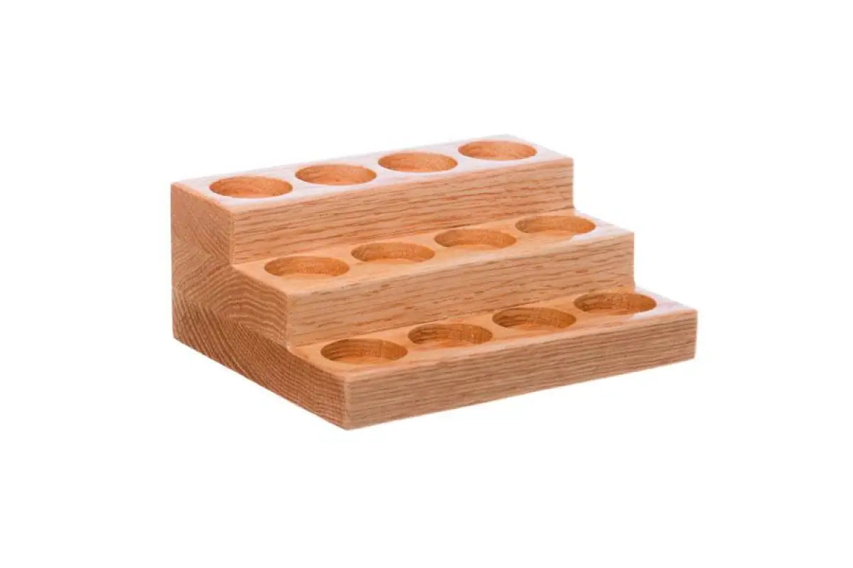 Mini 3-Tier Oak Display Riser (Holds 12 Vials)
