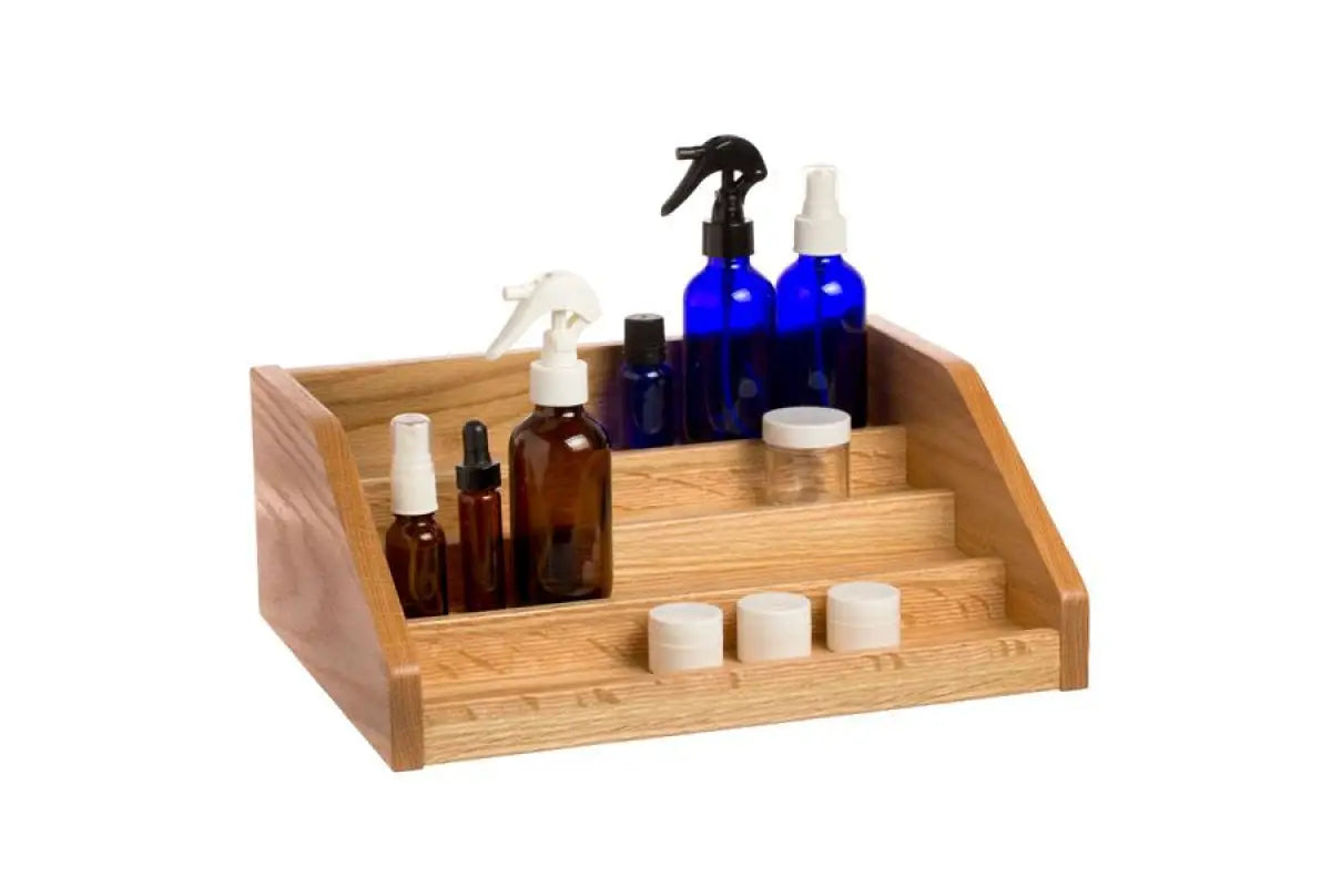 4-Tier Multi-Use Oak Display Riser