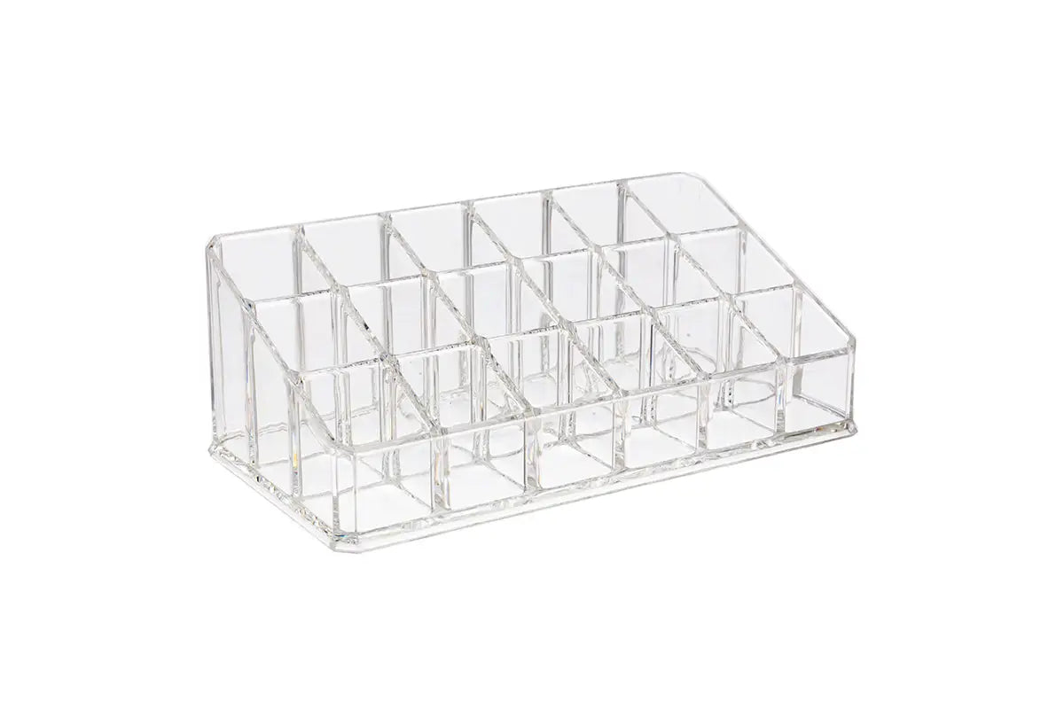 3-Tier Clear Plastic Roll-On Display Riser (Holds 18 Vials)