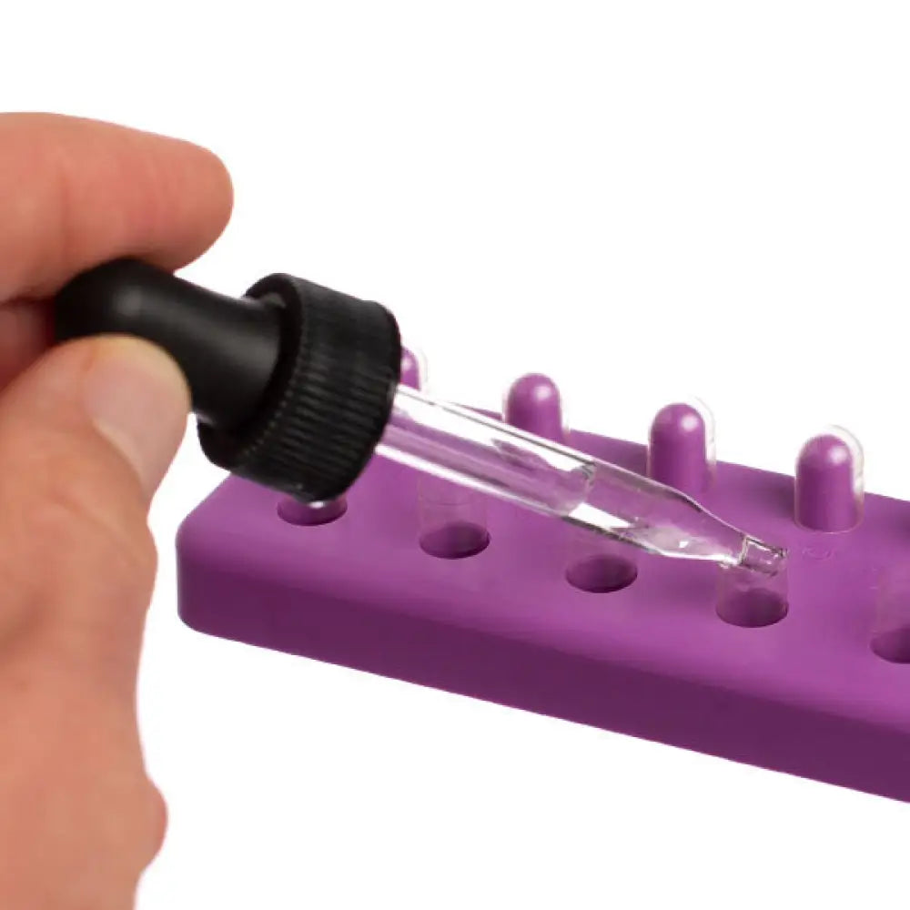 Purple Plastic 0 Capsule Holder (6 Slots/6 Pegs)