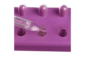 Purple Plastic 0 Capsule Holder (6 Slots/6 Pegs)