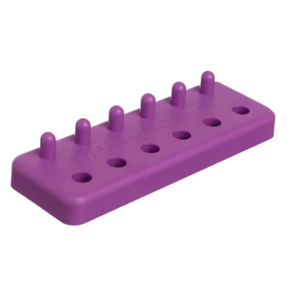 Purple Plastic &quot;0&quot; Capsule Holder (6 Slots/6 Pegs)