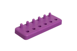 Purple Plastic "0" Capsule Holder (6 Slots/6 Pegs)
