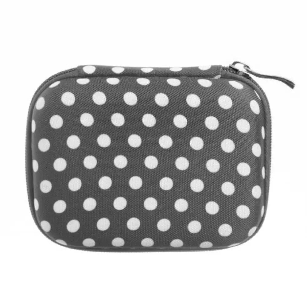 Compact Hard-Shell Travel Case For Roll-Ons (Holds 10 Vials) Grey Dot